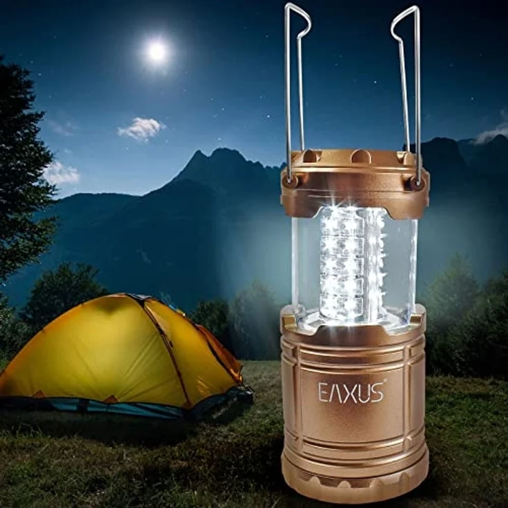 EAXUS Gartenleuchte 30 LED Campinglampe Batteriebetriebene Lampe für In- und Outdoor, LED fest integriert, Ausziehbar – Bild 7
