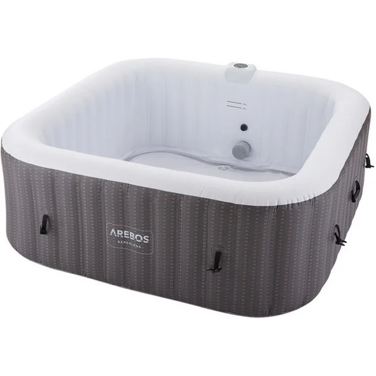Arebos Whirlpool FLORENCE & BARECELONA Aufblasbar 4 oder 6 Personen mit 100/130 Düsen, (Komplett-Set), für Outdoor & Indoor – Bild 4
