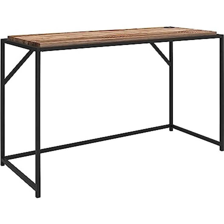 DHP Furniture Quincy Schreibtisch, aus Spanplatte Eicheoptik, schwarzes Metallgestell (BxTxH) 123x51x74 cm – Bild 4