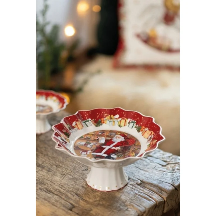 Villeroy & Boch Toy's Fantasy Schale auf Fuß ø 25 cm "Santa liest Wunschzettel" – Bild 2