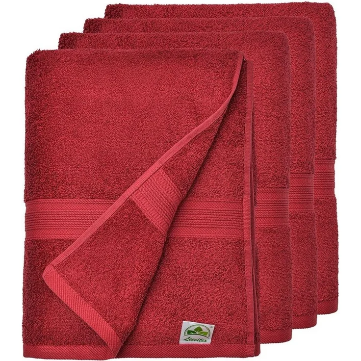 leevitex® Handtücher 4er-Set, 50 × 100 cm, aus 100% Baumwolle, Frottee (Set, 4-St), OEKO-TEX® STANDARD 100 zertifiziert und hochwertig verarbeitet – Bild 2