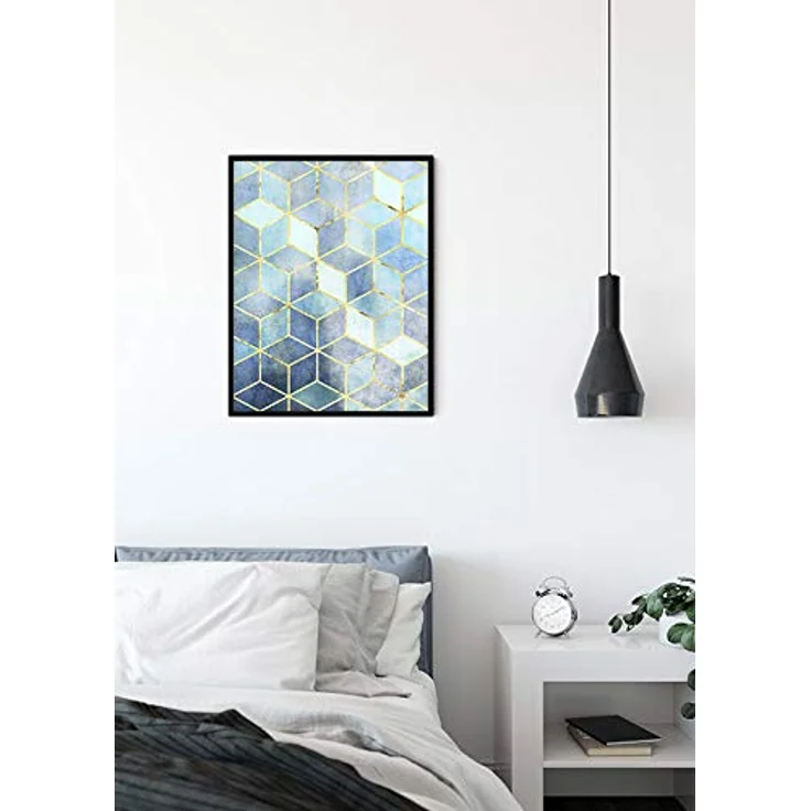 Komar Mosaik Azzuro Wandbild, Poster aus hochwertigem Fotopapier, 50 x 70 cm, ohne Rahmen, für Wohnzimmer und Schlafzimmer – Bild 3