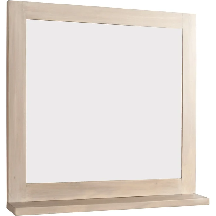 Badspiegel mit Ablage 70x70cm 'Kjoto' Akazie massiv – Bild 1
