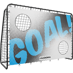 Hudora 'Trainer' Fußballtor mit Torwand, Motiv 'Goal', Stahl schwarz, 213 x 152 x 76 cm