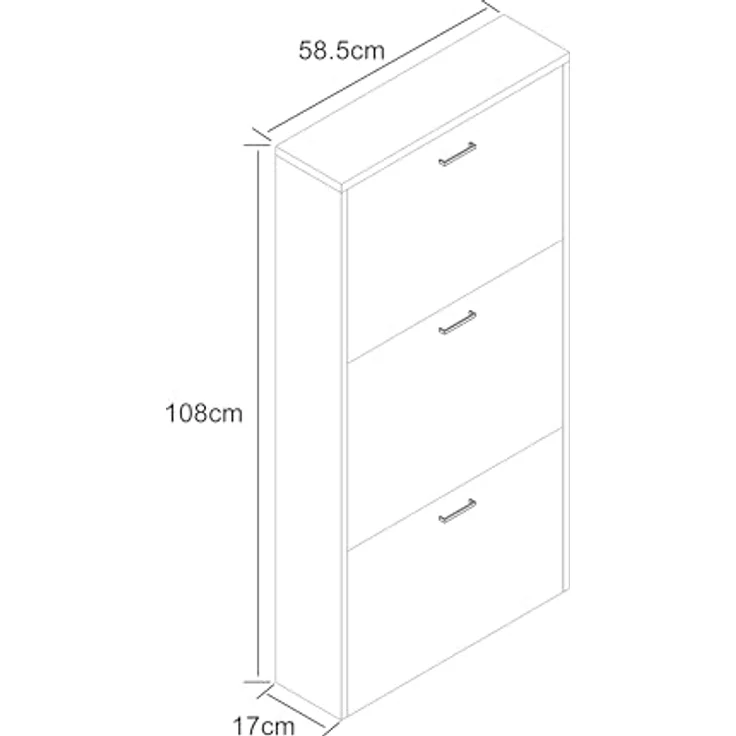Mid.you Schuhschrank Sulos, stehend, Anthrazit, Kunststoff, 59x108x17 cm, Schuhaufbewahrung – Bild 9
