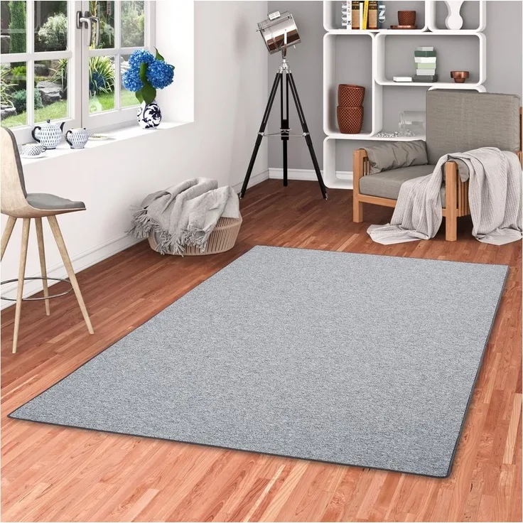 Snapstyle Veloursteppich Feinschlingen Velour Teppich Strong, Eckig, Höhe: 5 mm
