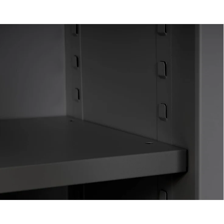 Aktenregal Stahlregalschrank Schrank Büroschrank offen Platz für ca. 55 Ordner schwarz RAL 9005 – Bild 6