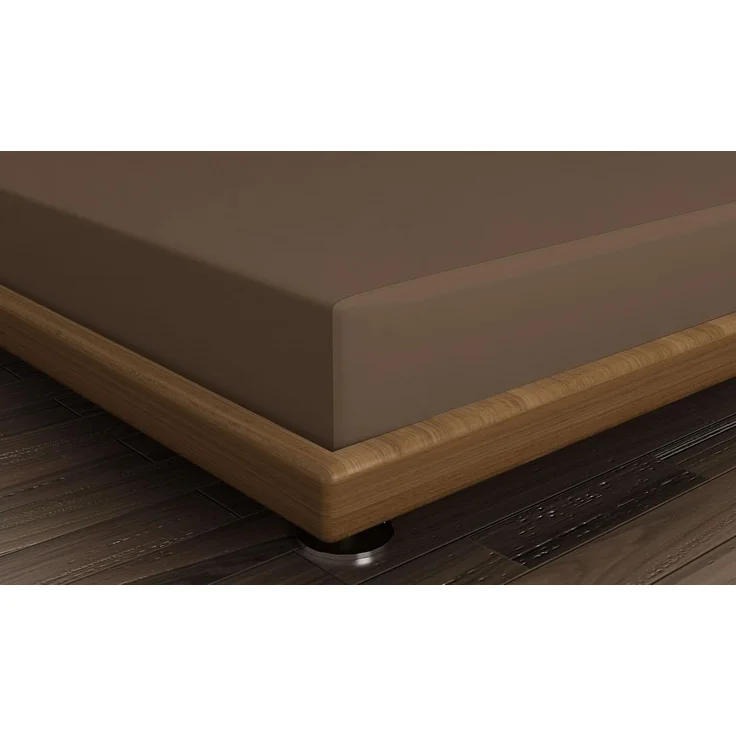 L'essentiel Maison 'Brown' Ranforce Queen Spannbettlaken (DE), Braun, 200+30 x 150 cm – Bild 2