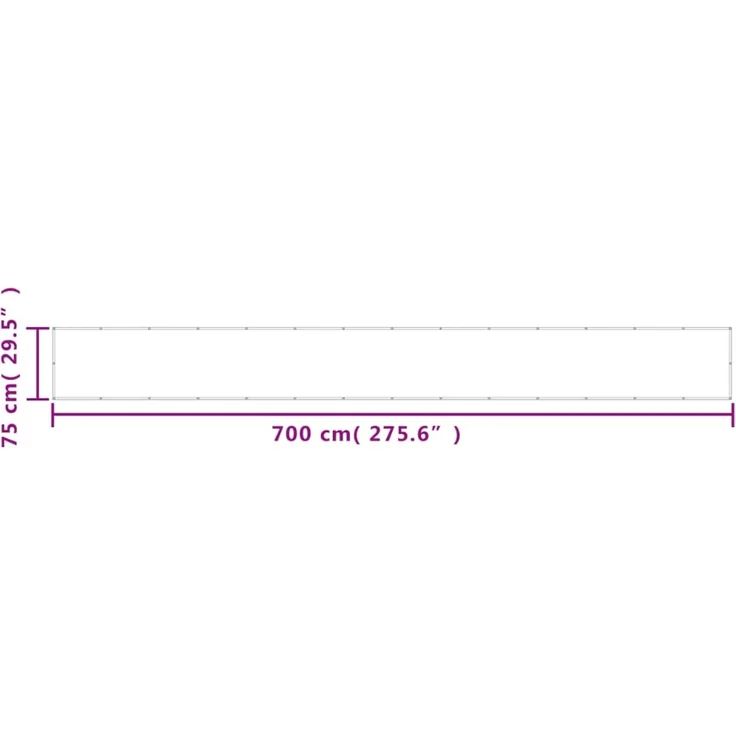 vidaXL Balkon-Sichtschutz Dunkelgrün 75x700 cm 100 % Polyester-Oxford 4000256 – Bild 6