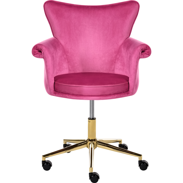 Schreibtischstuhl VELENCIA Samtstoff Fuchsia – Bild 4