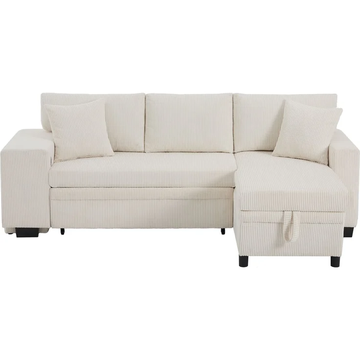 ZUBALIYA Ecksofa 131.5x84 cm, mit USB - Anschluss, mit Bücherregal, mit Stauraum, mit Ablageflächen, Dunkelgrau – Bild 15