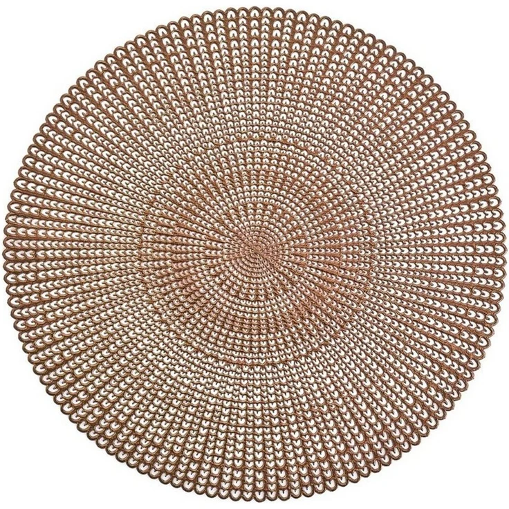 Zeller Present Platzset Cut out, (1-St), Kunststoff, rund, kupfer, Ø41 cm (1 Stück) – Bild 2
