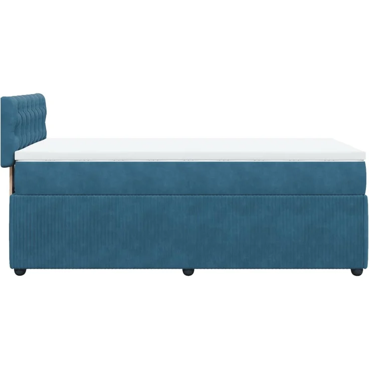 vidaXL Boxspringbett mit Matratze Blau 90x200 cm Samt 3287648 – Bild 9