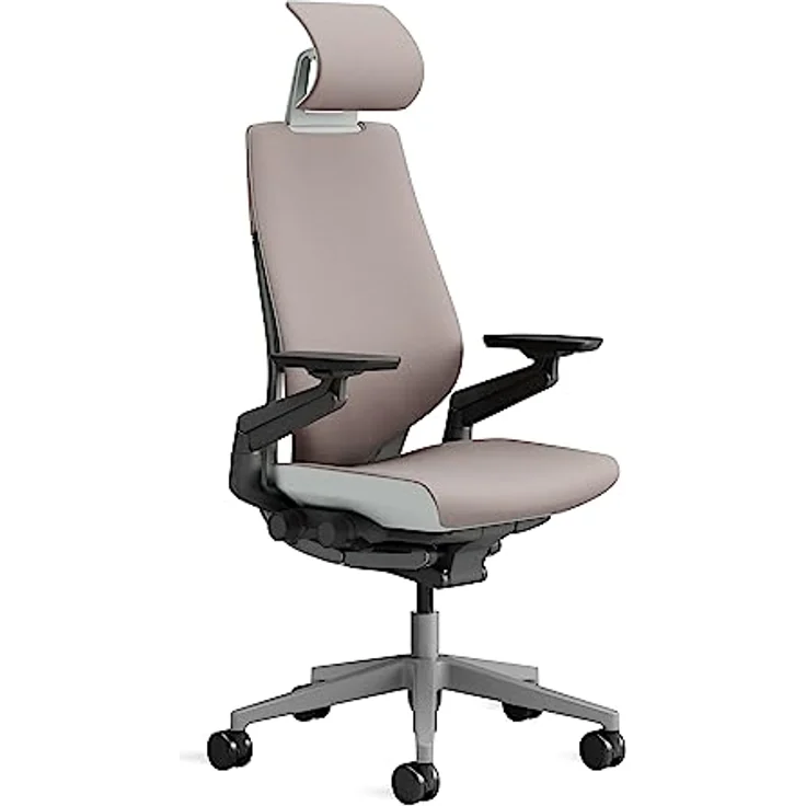Steelcase Gesture Bürostuhl mit Bezug in Linse mit Kopfstütze, 66x62. 5x107 cm – Bild 2