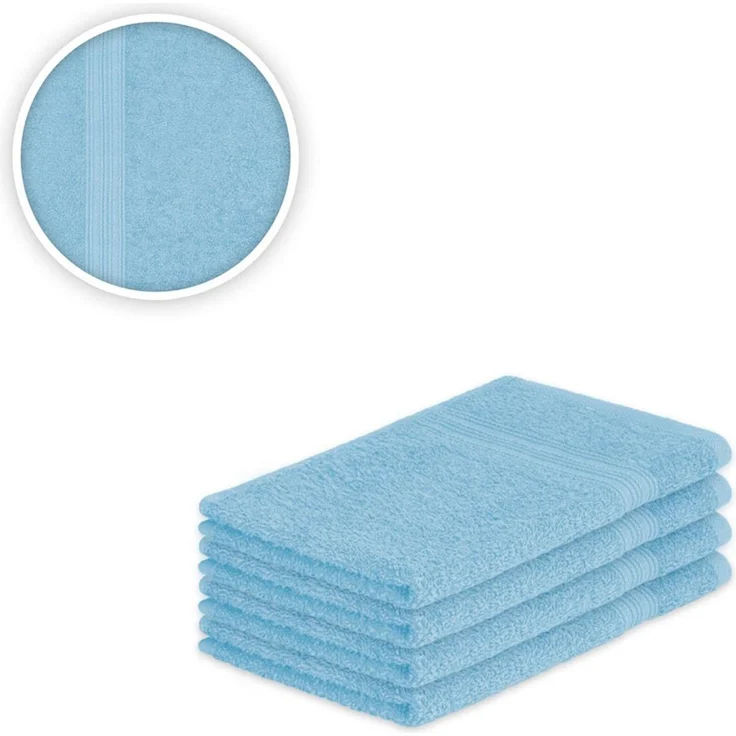 12 x Gästetuch 500 g/m² 30 x 50 cm Hellblau – Bild 2