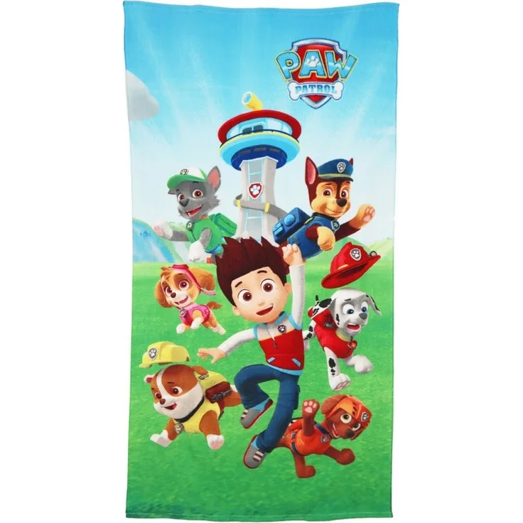 PAW PATROL Strandtuch Paw Patrol Chase Ryder Jungen Mikrofaser Badetuch 70x140 cm