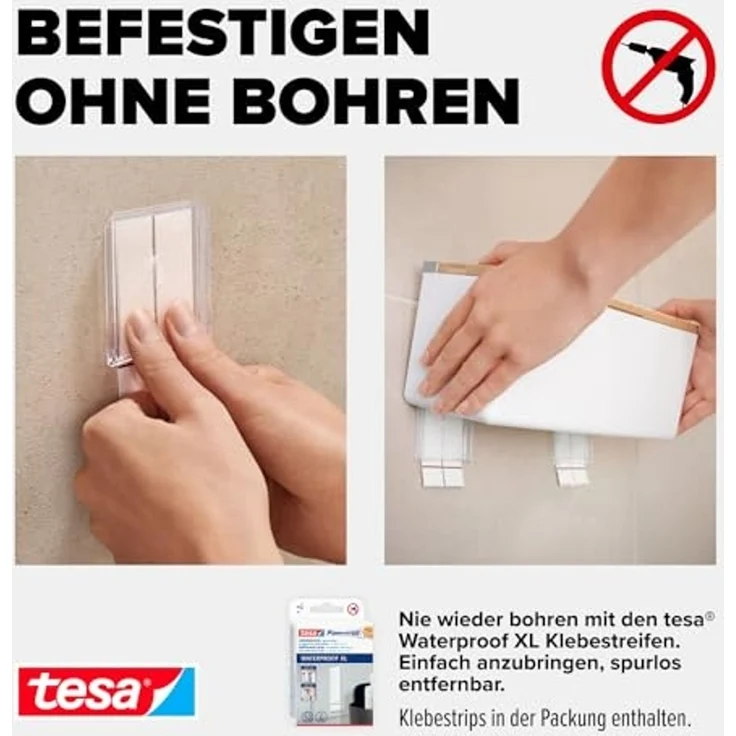 Tesa Aufbewahrungsbox BABOO Größe S zum Kleben – Bild 4