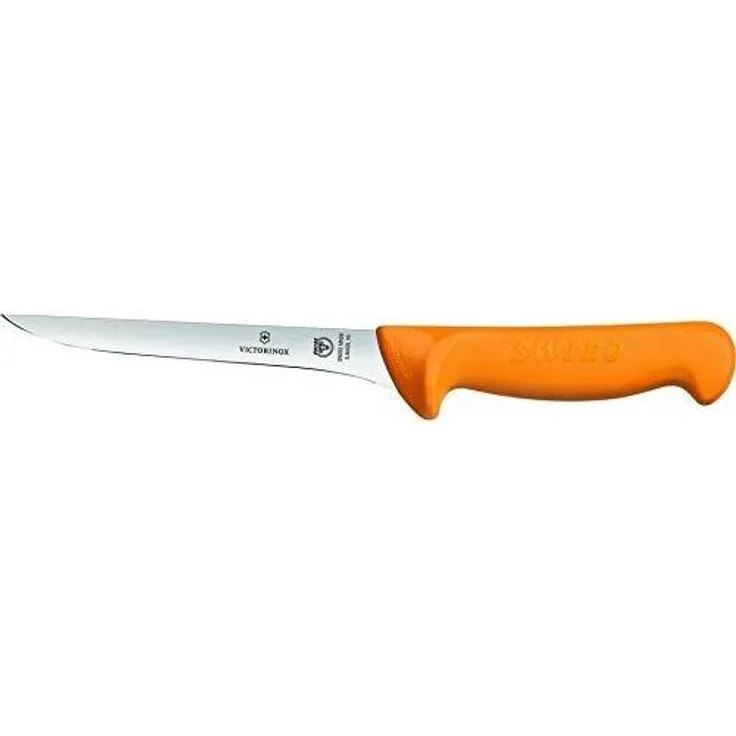 Victorinox Swibo Küchen-,Ausbeinmesser, 16 cm Klinge, Gerade, Flexible Klinge, Schmal, gelb