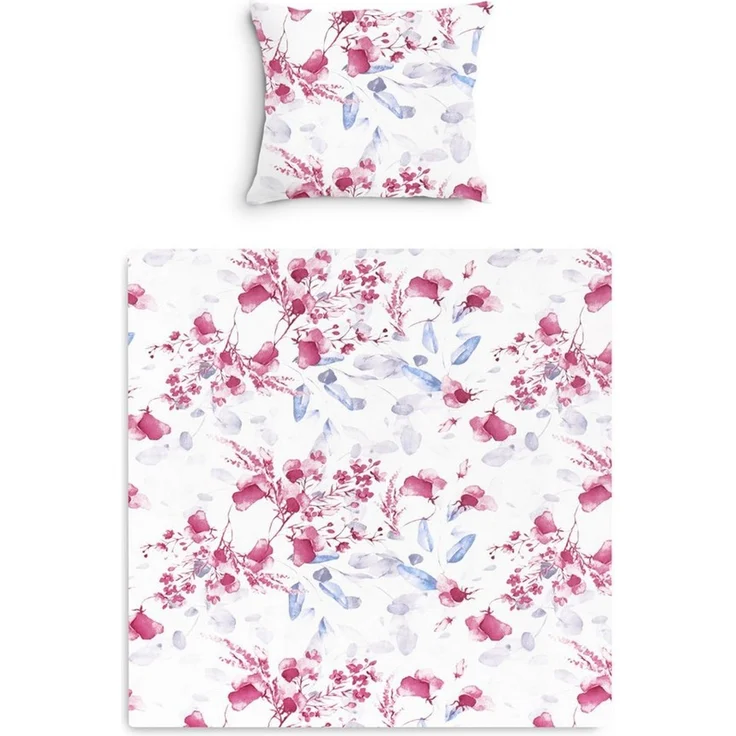 Amilian Babybettwäsche Kinderwagenset - 2tlg. Kinderbettwäsche - 80x80cm + 35x40cm, 100% Baumwolle, 2 teilig, Bettwäscheset für Kinderwagen, Wiege, Babybett - Baby Bettwäsche – Bild 1