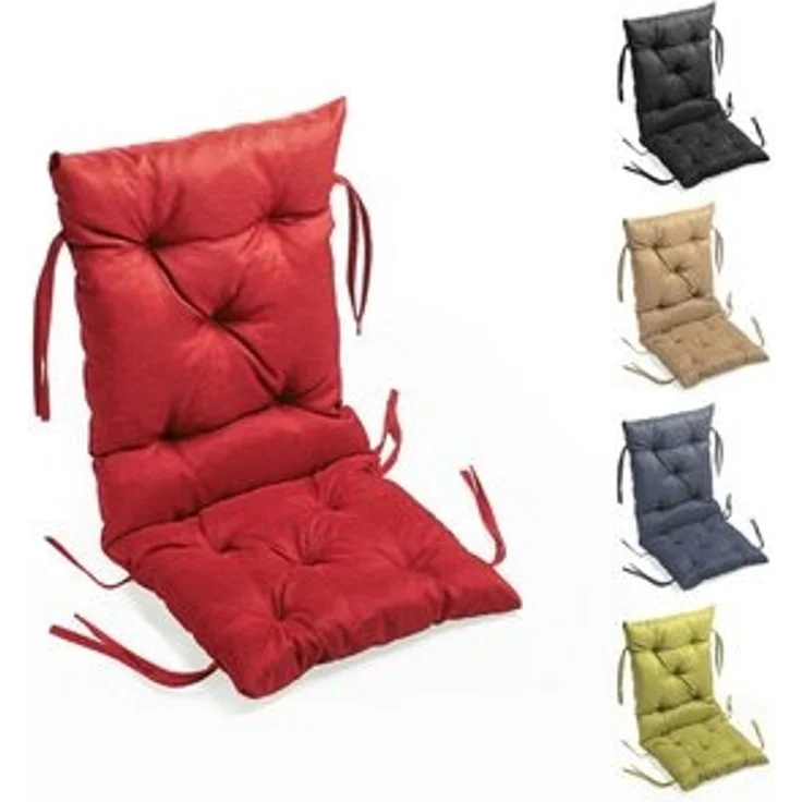 sunnypillow Bankauflage Bankauflage Stuhlkissen viele Farben und Größen zur Auswahl, 40 x 40 x 40 cm rot – Bild 6