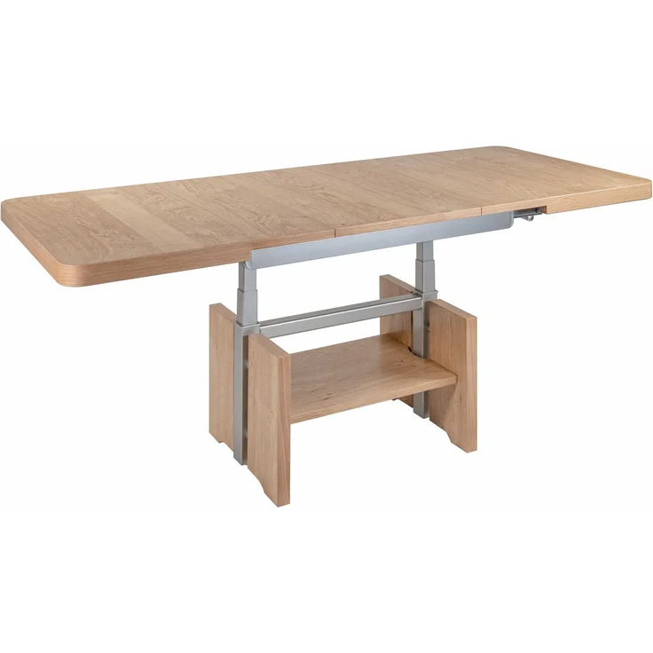 Couchtisch höhenverstellbar und ausziehbar Clover 120x56x70 Wildeiche – Bild 2