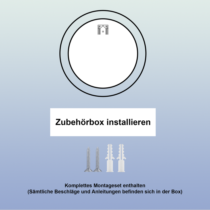 Runder Badspiegel, H 3 x T 60 x B 80 cm, aus Silber-Spiegelglas mit dimmbarer Beleuchtung – Bild 5