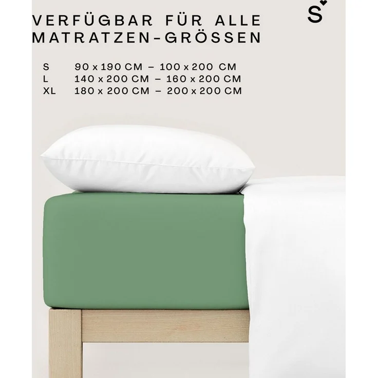 Schlafgut Mako Jersey Spannbetttuch Spannbettlaken 180x200 200x200 – Bild 4