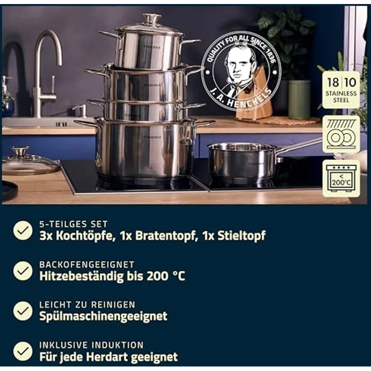 Kochtopf-Set Henckels by ZWILLING REFLECTION silber – Bild 2