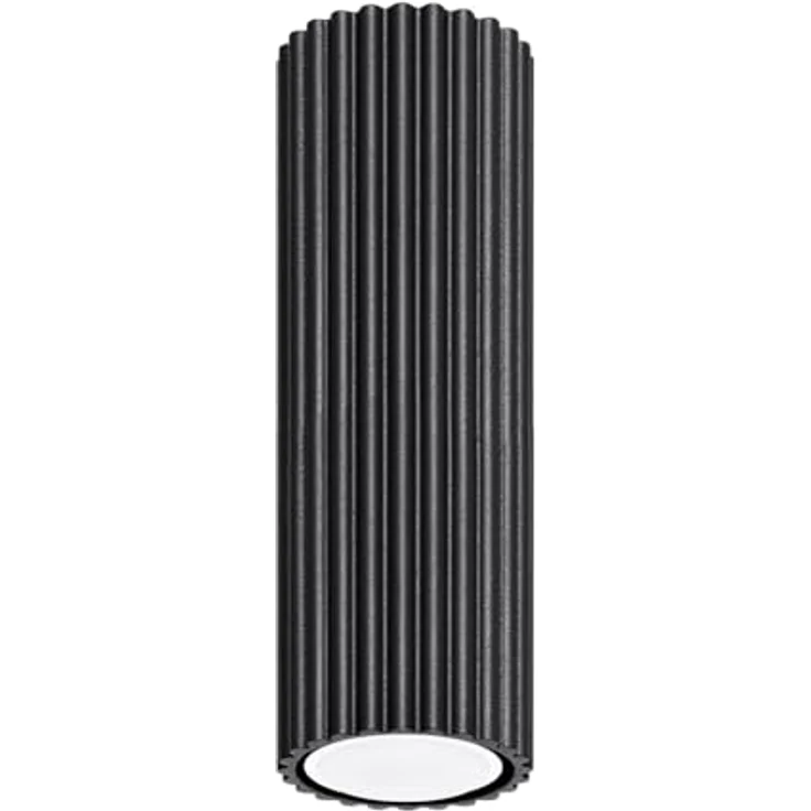 SOLLUX lighting Deckenlampe Aluminium 1-flammig, minimalistische Deckenleuchte in Karbon Schwarz, 6,5 x 6,5 x 20 cm, GU10 bis 10 W, IP20 – Bild 1