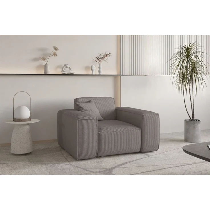 Sessel Designersessel CELES PREMIUM in Stoff Scala Taupe – Bild 1