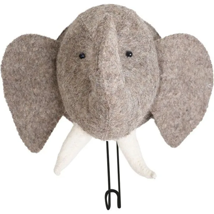Kidsdepot Wandhaken - Elefant Grau