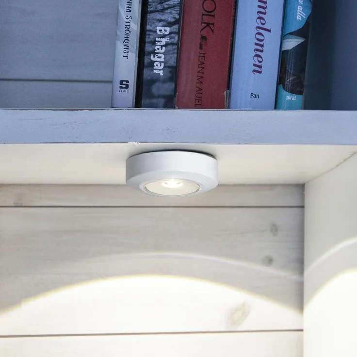 Rundes Orientierungslicht ,Functional' mit Batterien, Stick & Push, Touch-Licht mit warmweißer LED, Ø 6,9cm – Bild 2