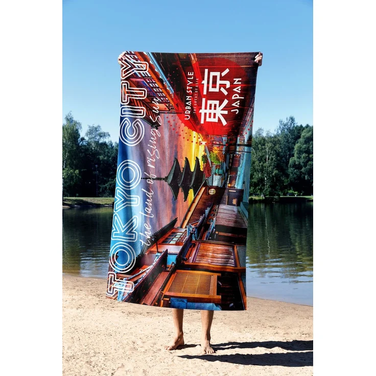 Mijolnir 'Tokyo Rising Sun 90' Strandtuch, Mehrfarbig, 90 x 150 cm – Bild 2