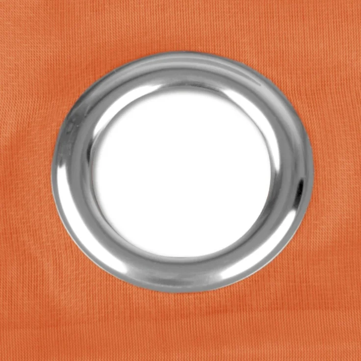 Ösen-Bistrogardine in B160cm x L60cm, transparente uni Scheibengardine Voile in vielen verschiedenen Farben erhältlich (hellorange - möhre) – Bild 2