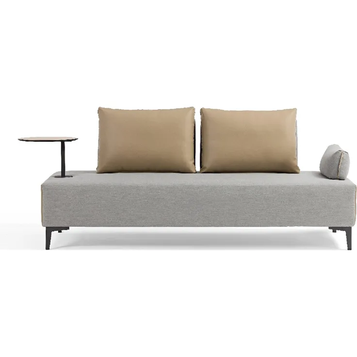 Inko Multifunktions-Sofa Lavacca light grey/caramell variables Loungesofa Outdoorsofa 200x85x42/80 c