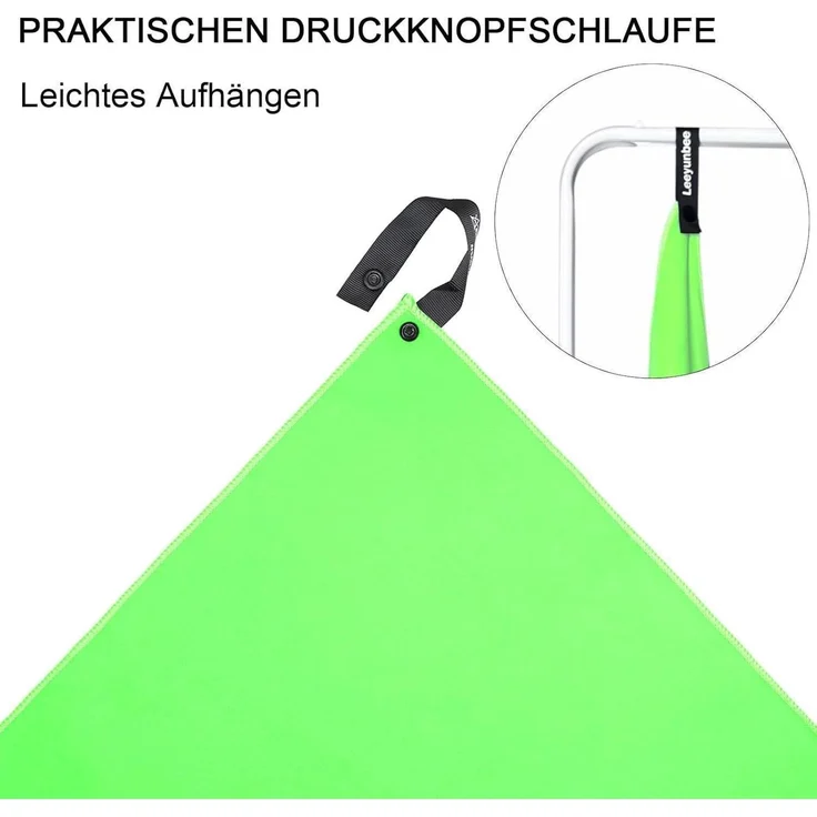 Mikrofaser Handtuch Set 160x80 cm Badetuch + 80x40 cm Klein, Schnelltrocknend – Bild 3