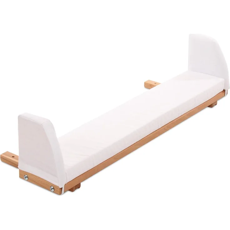 babybay Verlängerungsseite Kernbuche geölt inkl. Matratzenergänzung weiß passend für Modell Maxi, Bo