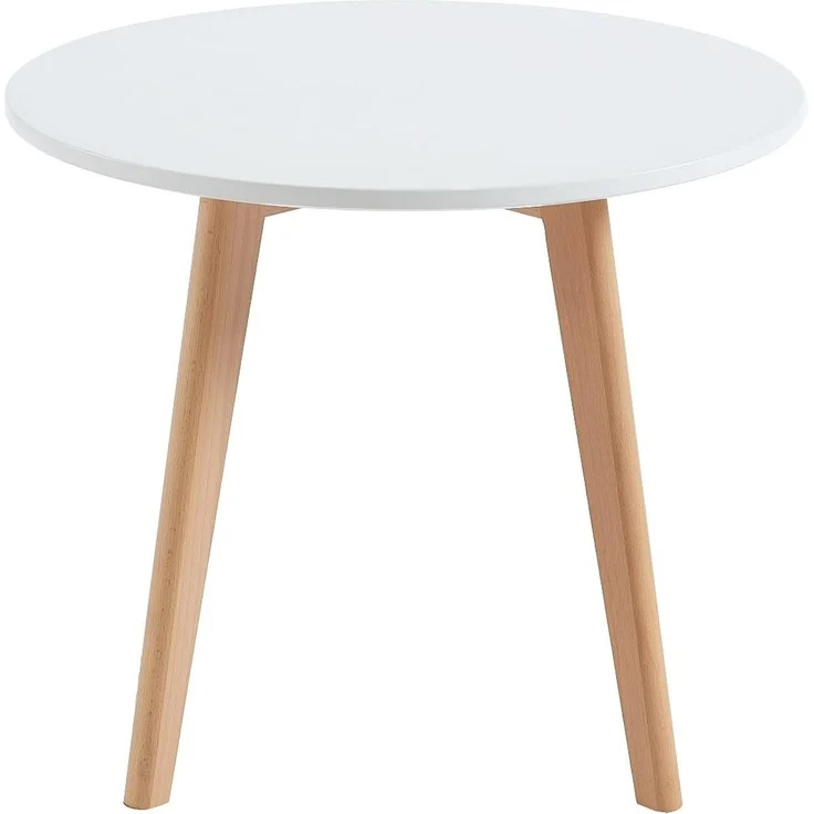 Vente-unique - LOULOUNE Essgruppe PlastikHolz, Platte BeigeWeiß - B 60 cm x H 51 cm x L 60 cm – Bild 3