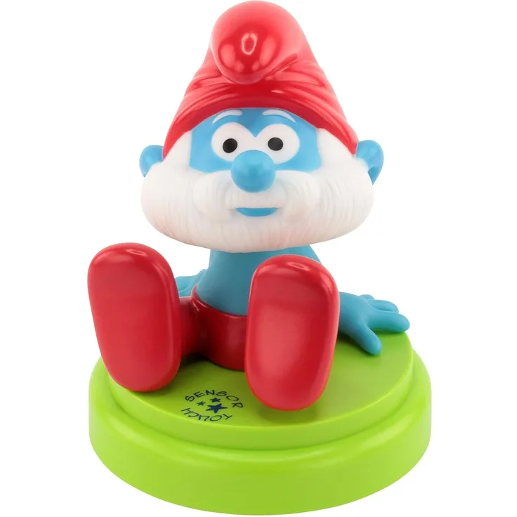 ANSMANN Nachtlicht Papa Schlumpf - Die Schlümpfe - Süße Einschlafhilfe mit Touch Sensor - LED Nachtlicht für Baby & Kind als Schlummerlicht Kinderlampe Nachttischlampe Schlaflicht im Kinderzimmer