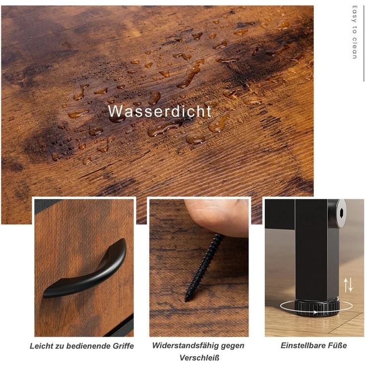 DUMOS Stauraumschrank Kommode mit Stoffschubladen, Stoffkommode für Schlafzimmer Geeignet Schubladenschränke – Bild 3