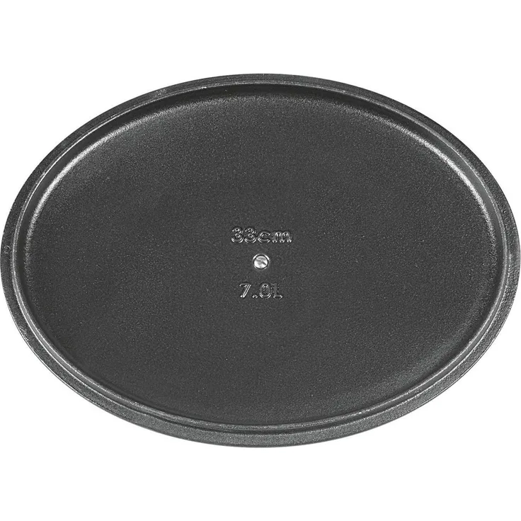 KÜCHENPROFI Bratentopf oval Gusseisen mit Deckel 7 Liter 33x12,9cm schwarz