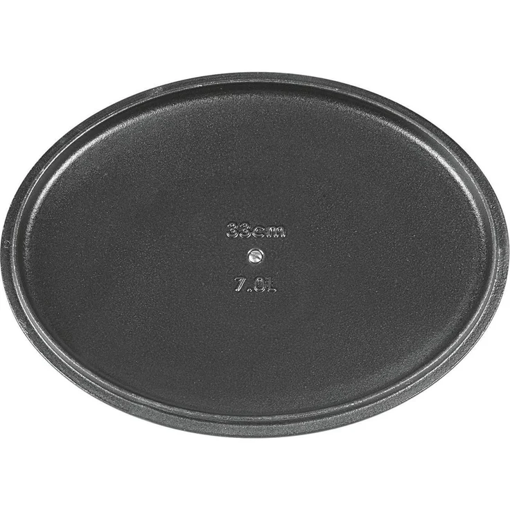KÜCHENPROFI Bratentopf oval Gusseisen mit Deckel 7 Liter 33x12,9cm schwarz – Bild 1