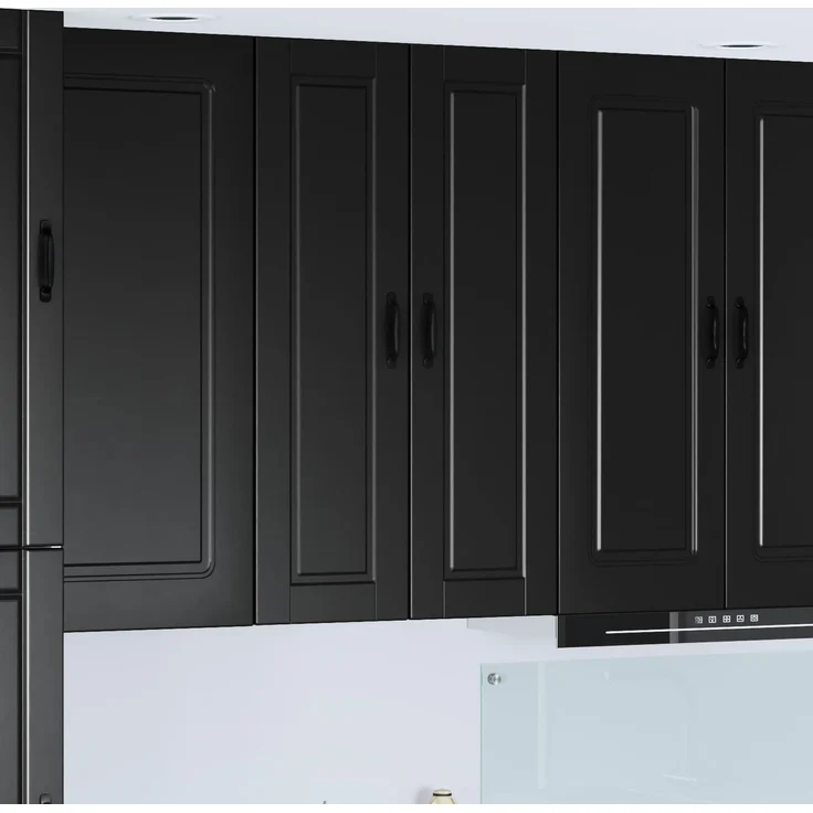 vidaXL Wandschrank PORTO Schwarz 30 x 31 x 100 cm Holzwerkstoff 885456 – Bild 1