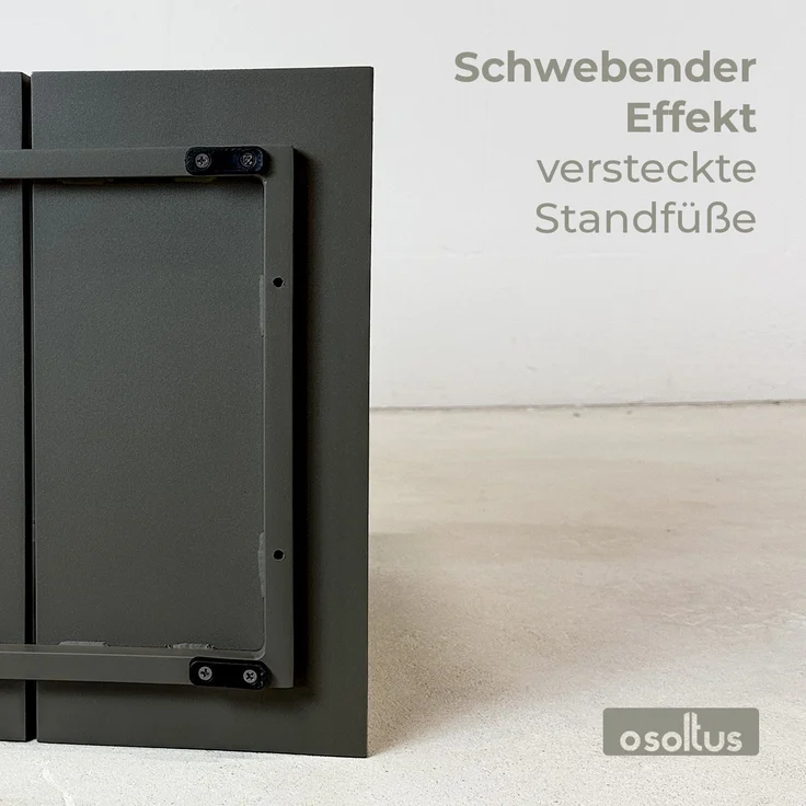 osoltus Premium Lounge Design Alu Beistelltisch Charcoal Grau Lykke – Bild 4