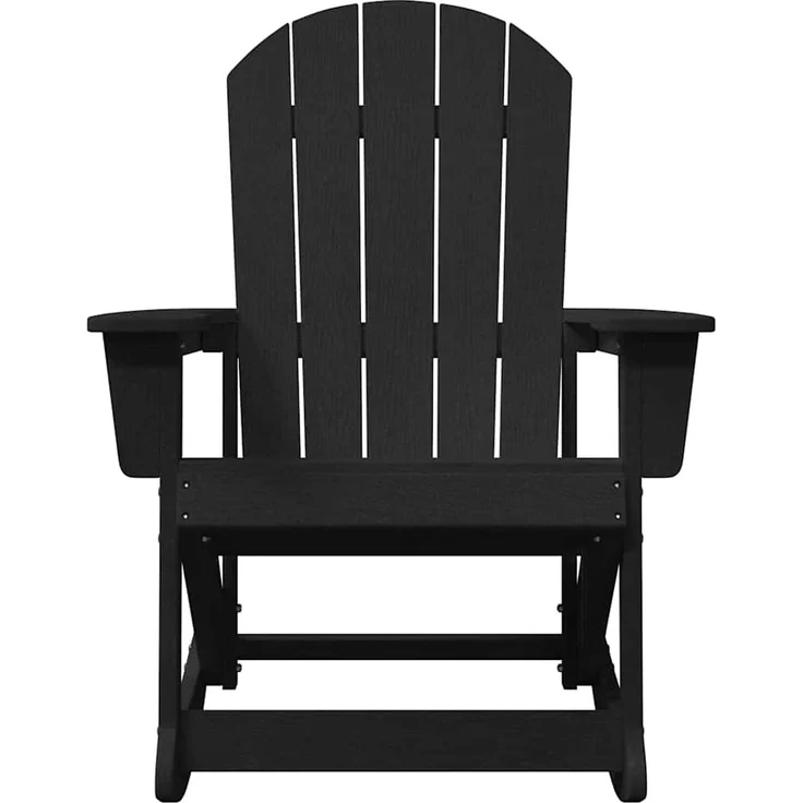 vidaXL Adirondack-Schaukelstuhl Schwarz 92 x 73,5 x 92 cm HDPE 42006627 – Bild 3