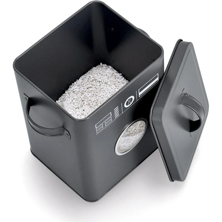 Zeller Present Aufbewahrungskorb Waschpulver-Box, Metall, grau – Bild 2