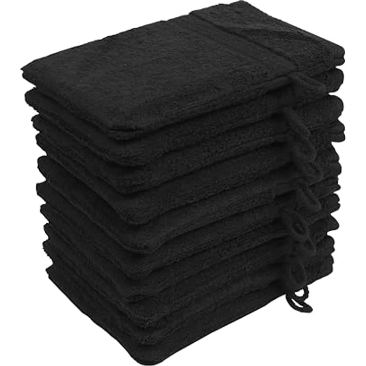 Hometex Premium Textiles Waschhandschuh in Premium Qualität 500 g/m², Feinster Frottier-Stoff 100% Baumwolle, (10er Set), weich, saugfähig, extra schwer & flauschig - TEST BILD TOP MARKE 2025 – Bild 4