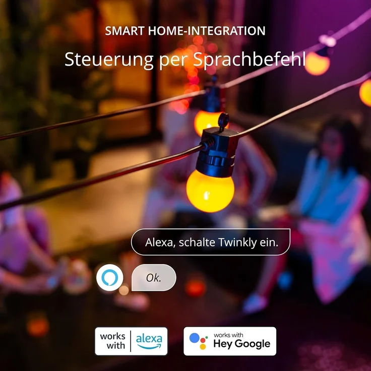 Twinkly Festoon Lights 20 RGB Party Lichterkette Starter Kit – Bild 6