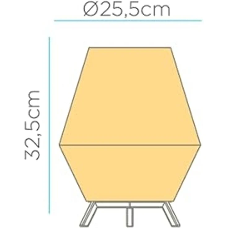 New Garden LED-Tischleuchte Sisine 30 Recharge, kabellose Tischleuchte, Warmweiß, Braun, 25,5 x 32,5 cm – Bild 5