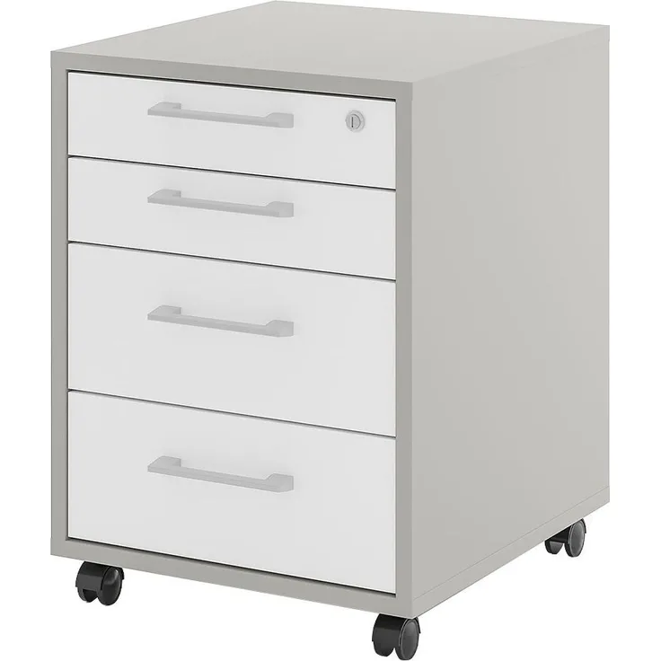Rollcontainer vito Vary, Holzwerkstoff, Grau, 46 x 64 x 51 cm